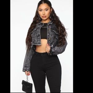 Ride With Me Acid Wash Denim Jacket - Black